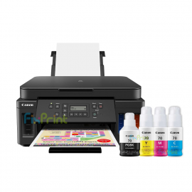BUNDLING Printer Canon PIXMA Ink Efficient G6070 Print-Scan-Copy Wireless Duplex LAN, Printer Canon Ink Tank G 6070 With Original Ink
